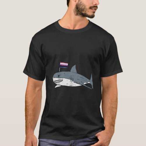 Shark Genderfluid Flag Pride Non_Binary Animal Lgb T_Shirt