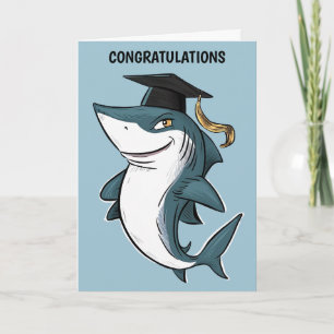 Shark Graduation Personalized Card