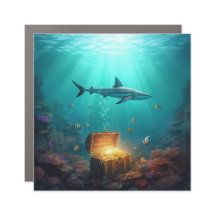 shark guarding a treasure