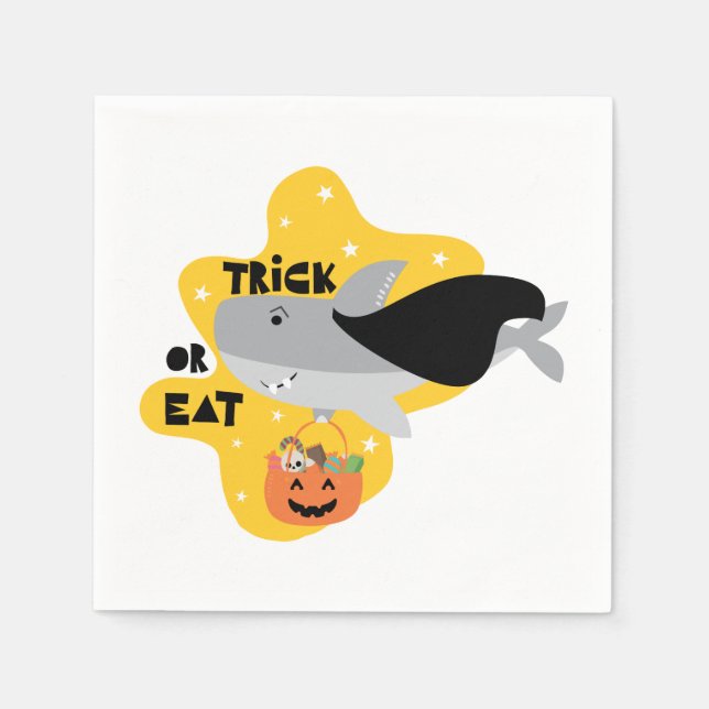 Shark  Halloween Napkins (Front)