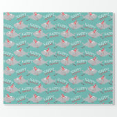 Shark Happy Birthday Wrapping Paper (Flat)