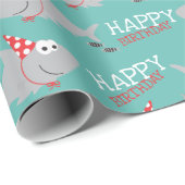 Shark Happy Birthday Wrapping Paper (Roll Corner)