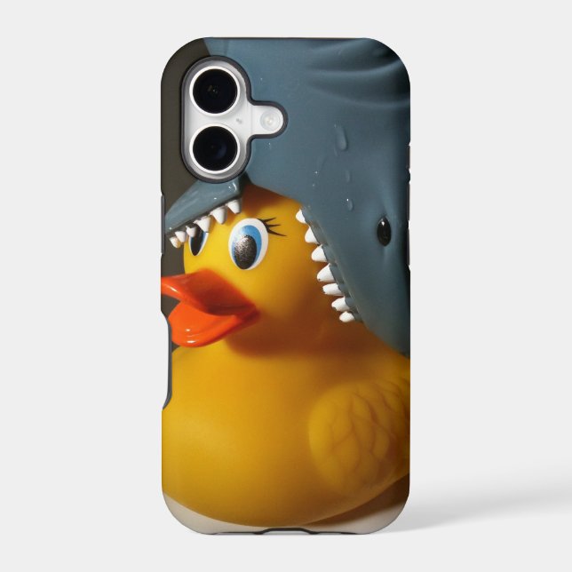 Shark Hat Rubber Duck Iphone Case (Back)
