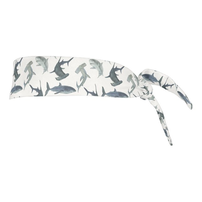 Shark Headband | Watercolor Shark Pattern (Rotate 90)