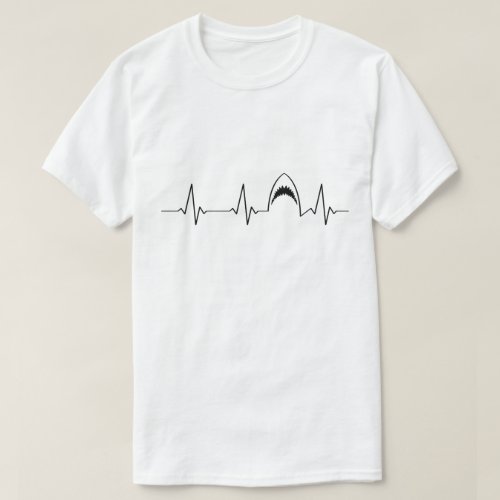 Shark Heartbeat  I Love Sharks  Jaws T_Shirt