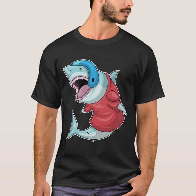 Shark Helmet Football T-Shirt (Front)
