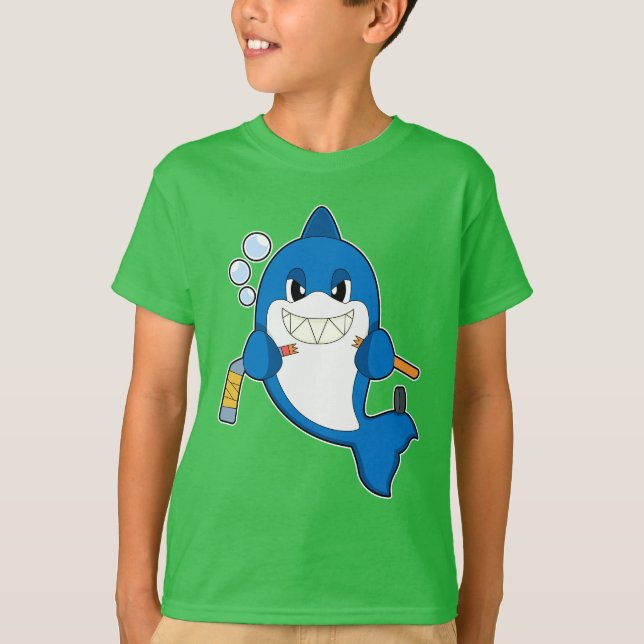 Shark Ice hockey Ice hockey stick T-Shirt (Front)