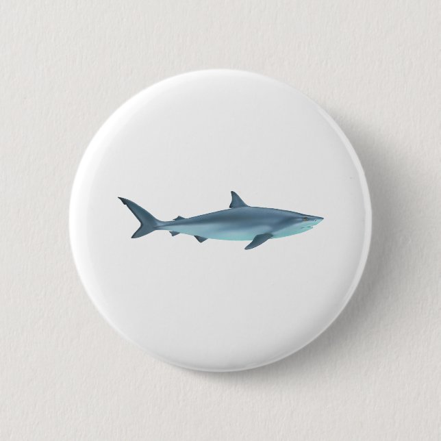 Shark Illustration Pinback Button (Front)