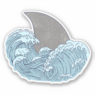 Shark illustration sticker