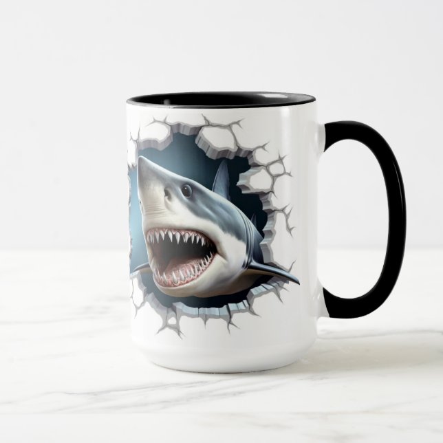 Shark in a wall mug (Right)