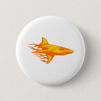 Shark in Flames Button