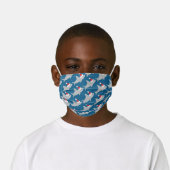 Shark in Santa Hat Christmas Holiday Kids' Cloth Face Mask (Worn)