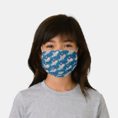 Shark in Santa Hat Christmas Holiday Kids' Cloth Face Mask (Worn)