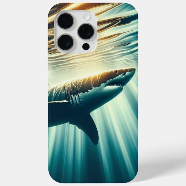 Shark in the deep blue sea & sunlight Case-Mate iPhone case (Back)