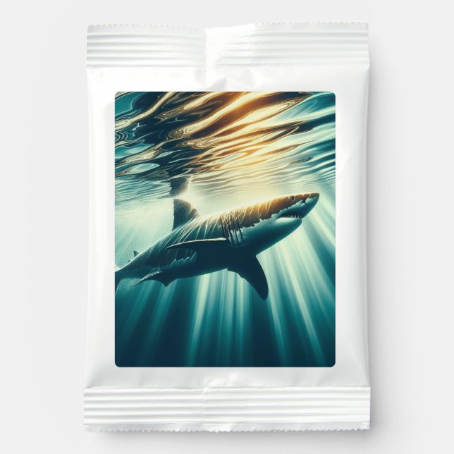 Shark in the deep blue sea & sunlight lemonade drink mix (Front)