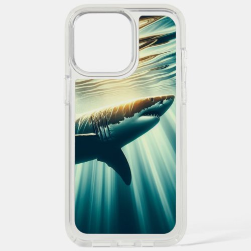 Shark in the deep blue sea  sunlight iPhone 15 pro max case