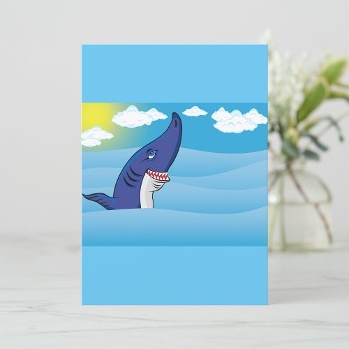 Shark In The Ocean Invitation