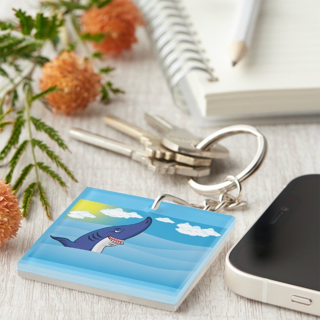 Shark In The Ocean Keychain (Creator Uploaded)