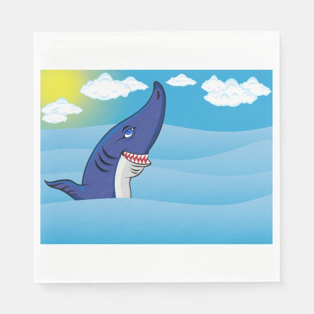 Shark In The Ocean Napkins (Front)