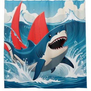 Shark in the Ocean Shower Curtain
