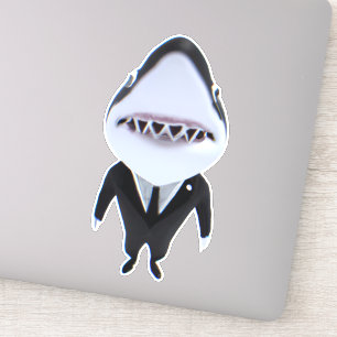 Shark in tux classy cute sticker