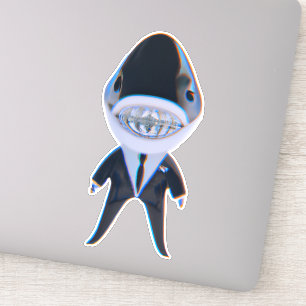 Shark in tux classy cute sticker