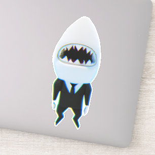 Shark in tux classy cute sticker