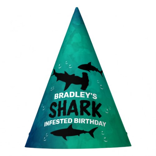 Shark Infested Any Age Birthday Party Hat