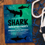 Shark Infested Any Age Birthday Party Real Foil Invitation