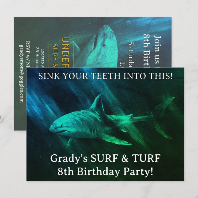 Shark! Invitation (Front/Back)