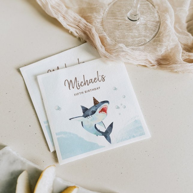 Shark Jaw-Some Invitation Napkins (Creator Uploaded)