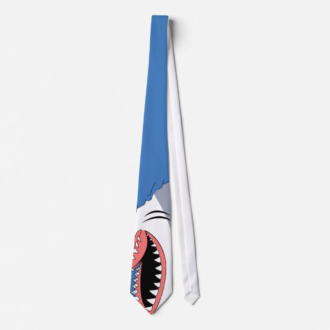 Shark jaws on a neck tie. tie (Front)
