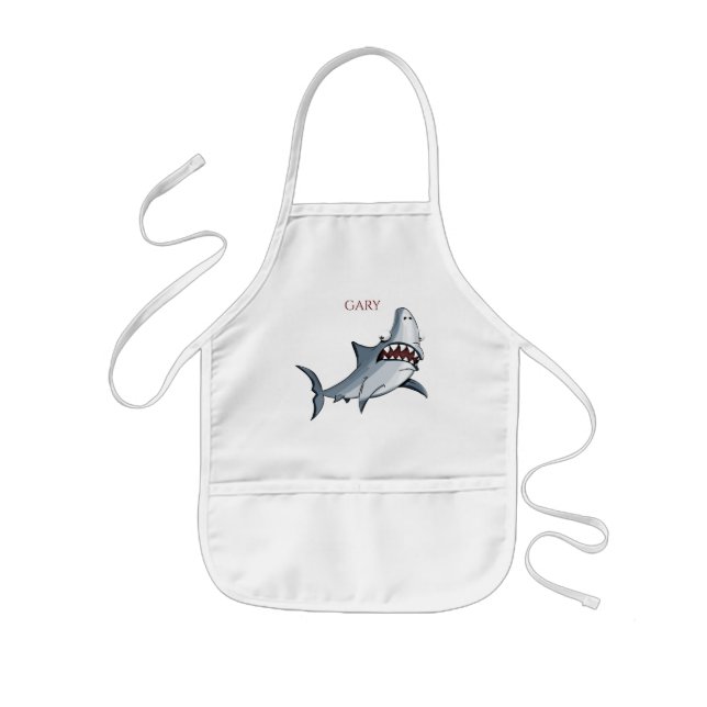 Shark kids apron. Personalized name. Kids' Apron (Front)