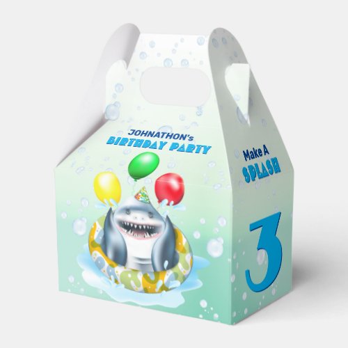 Shark Kids Birthday Favor Boxes