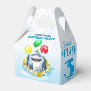 Shark Kids Birthday Favor Boxes