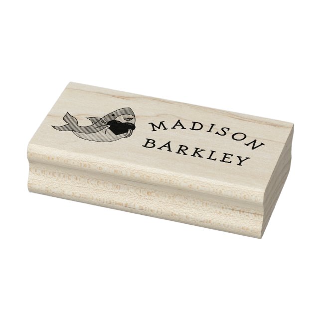 Shark Kid's Cute Kawaii Name Rubber Stamp (Stamp)
