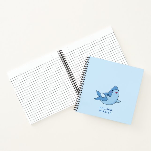 Shark Kid's Cute Kawaii Notebook (Inside)