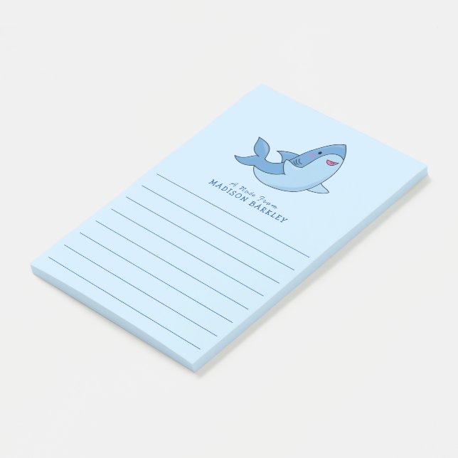 Shark Kid's Cute Kawaii Notes (Angled)