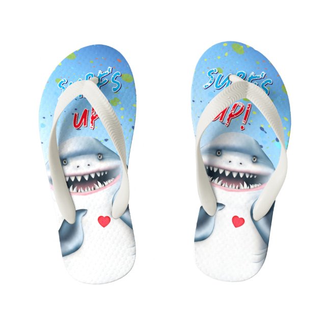 Shark Kid's Flip Flops (Footbed)
