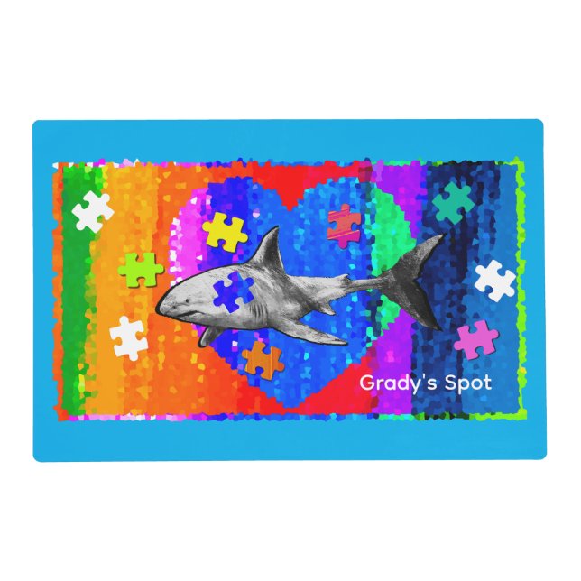 Shark Laminated  Placemat (Front)