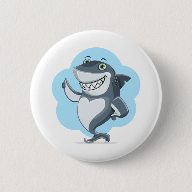 Shark Laughing Button (Front)
