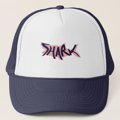 Shark Lettering in Shark  Trucker Hat