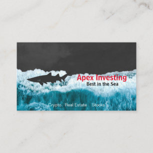 Shark Logo Coastal Beach Business Card