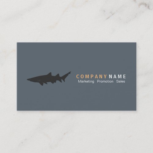 Shark Logo gray background Business Card