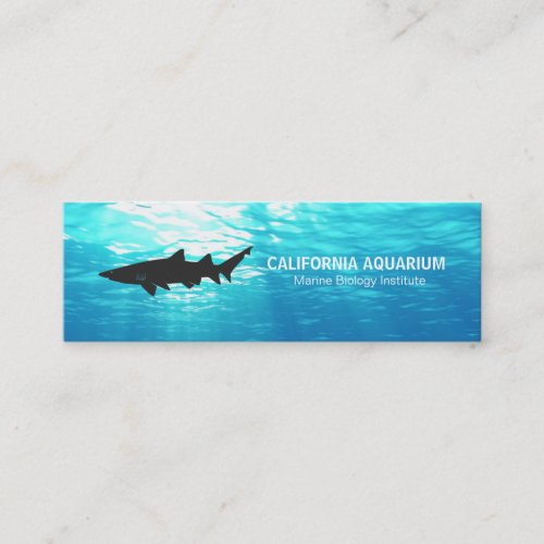 Shark Logo Ocean Water Variation Mini Business Card