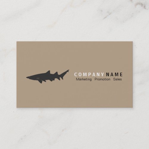 Shark Logo tan background Business Card