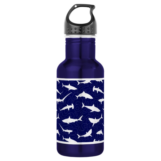 Shark Lover Cool Stainless Steel Water Bottle (Front)