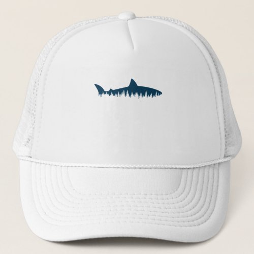 Shark Lover Great White Shark Shadow Trucker Hat