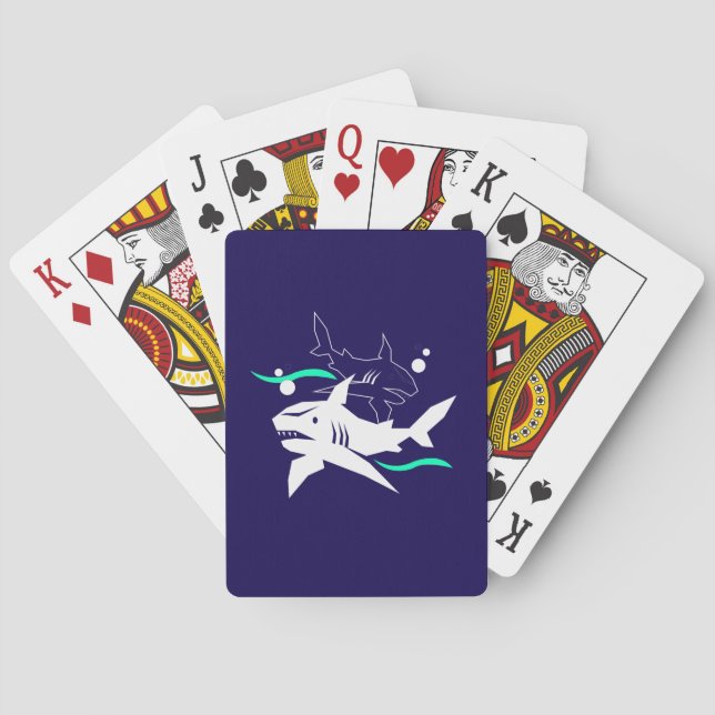 Shark lovers dream poker cards (Back)