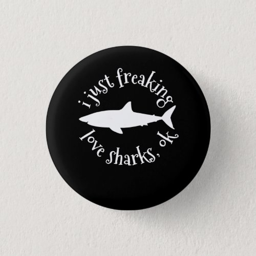 Shark Marine Biologist Gift Button